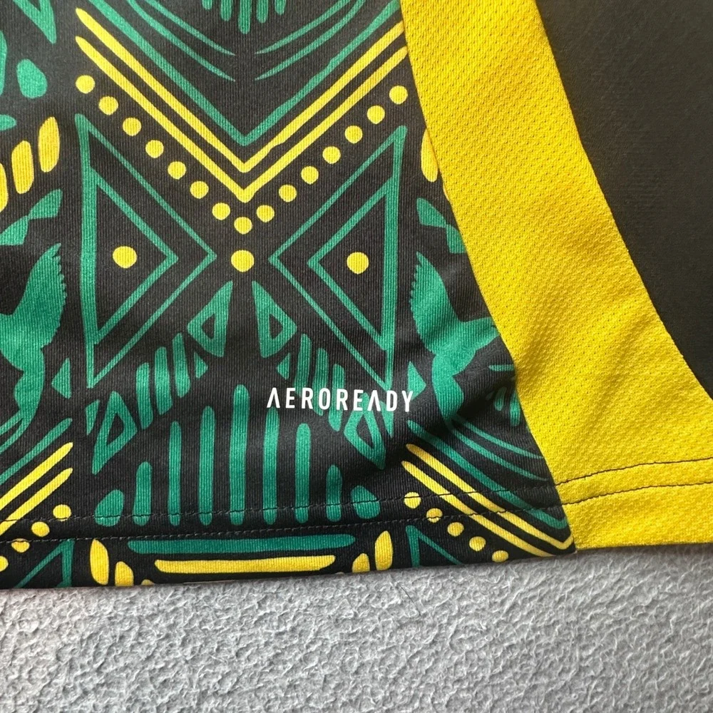 Adidas Jersey Mens XL Black Jamaica Pre-Match IT8534 AEROREADY Soccer Top